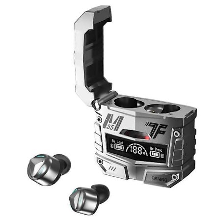 Typ B M35 Bluetooth Hörlurar Digital Display Trådlösa Gaming Hörsnäckor Surround Bas med Laddning