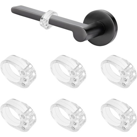 Dörrstopp 6 st PVC Dörrhandtag Stopp Dörrbuffert Silikon Dörr Anti-Handtagsskydd (Transparent)