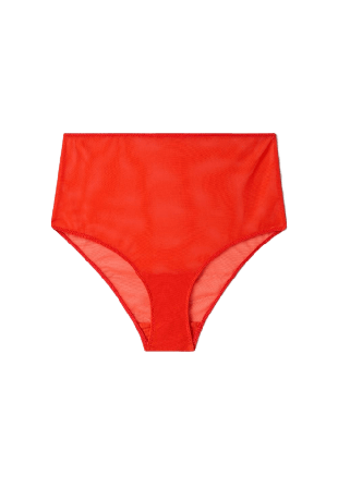 Understatement Mesh Highwaist Briefs Trosor Dam Röd XS