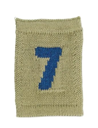 Smallstuff Knitted Flag, 7, Blue - Green - ONE SIZE