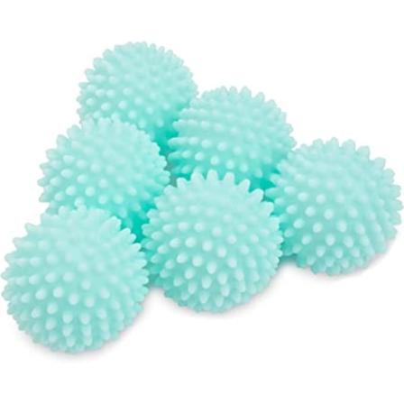 Gjenbrukbare tørketrommelballer, myker og fluffet tøy, blå, 2.