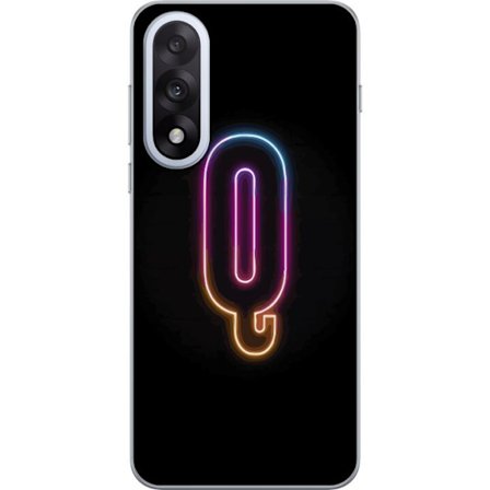 Kompatibelt Mobildeksel til Motorola OnePlus Nord 5 Minimalistisk neonbokstav Q i skinnende farger mot mørk bakgrunn