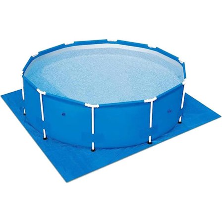 Svømmebassengunderlag, 488x488cm Rektangulært bassengunderlag Sammenleggbart bassengunderlag Bassengbeskyttelsesmatte, Underlag Bassengunderlag