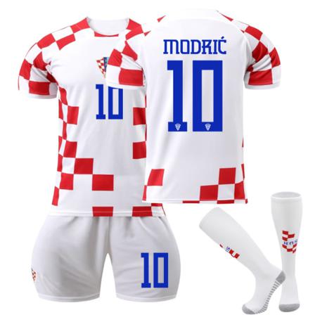 2223 New Croatia Hemma Fotbollströja Nr 10 Modric Jersey With Socks 16(90-100cm)