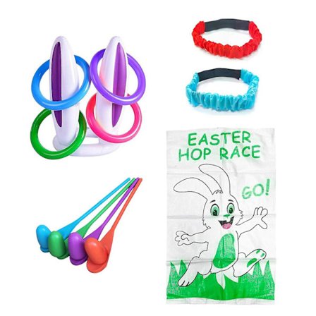 Kreativ Påske Hop Konkurrence Ben Stafet Elastisk Bælte Ske