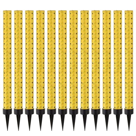 Långa Skimrande Isfacklor Guld 12-pack