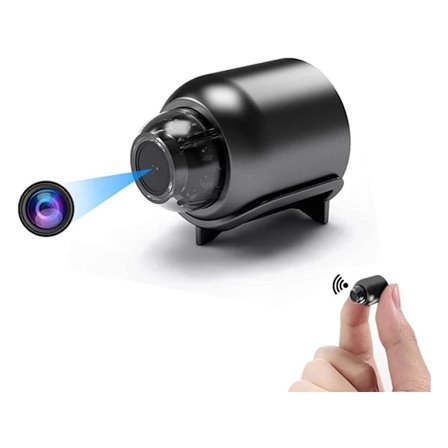 Mini Kamera 1080P HD Dold Wifi Trådlös Liten Kamera Mörkerseende Rörelsedetektering Svart YEMAESRE