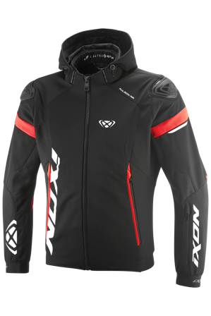 Motocyklová bunda Ixon Pulsion Air Černá/Bílá/Jasně Červená L