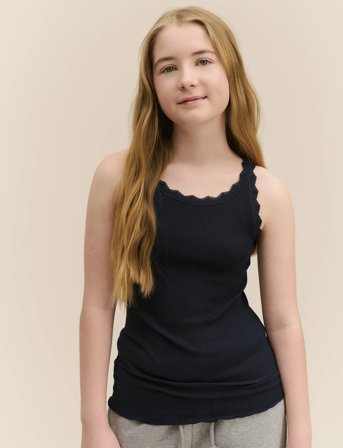 Rosemunde Kids Rkbalta Modal Sl Lace Top - Navy - 128