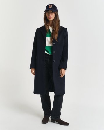 GANT Damen Taillierter Classic Mantel aus Wollmischung (XL)