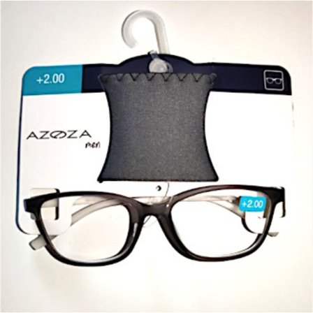 Läsglasögon Grå + 2.0