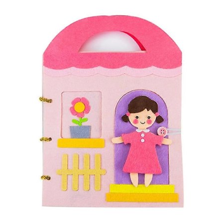 Interaktiv barnebok med søtt design laget av aktivitetsbøker i ikke-vevd stoff