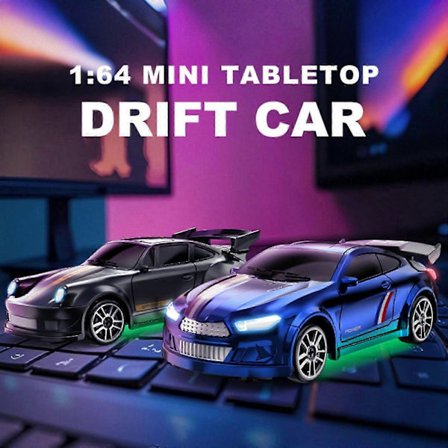 Mini RC Drift Bil 1/64 Skala Lastbil Fjernbetjening Firehjulstræk Proportional