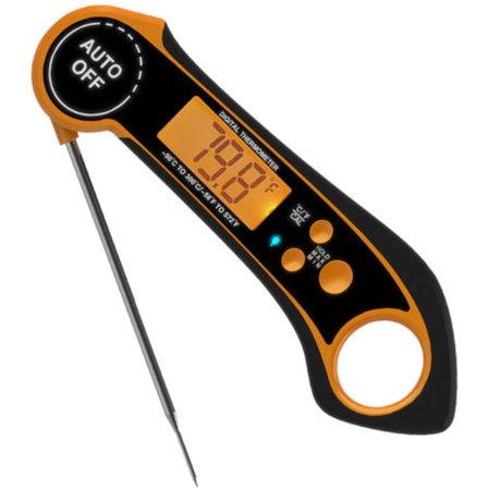 [CE, FCC, Rohs, IPX7 vanntett sertifisering, Kina/EU/US patent] Mattermometer BBQ termometer Rask temperaturmåling Stor skjerm siffer