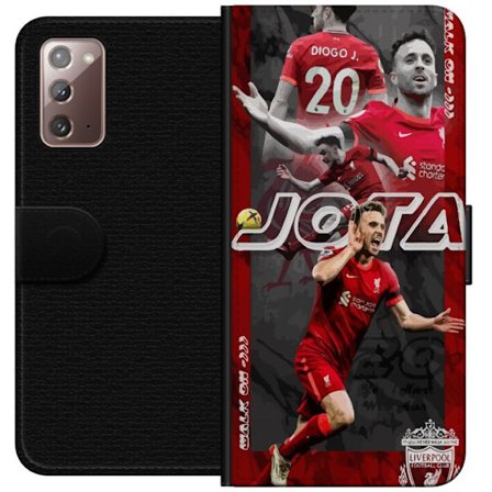 Yhteensopiva Lompakkokotelo Samsung Galaxy Note20 Liverpool Diogo Jota nro 20 jalkapallo juliste Portugali hyökkääjä Punaiset hyökkääjät Premier Leagu