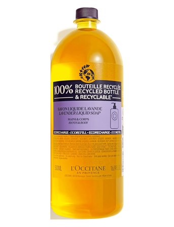 Shea Eco Refill Soap Lavender 500Ml Beauty Women Home Hand Soap Hand Wash Refill Nude L'Occitane