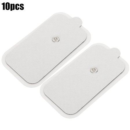 10 st 5x9cm/2x3,5in EMS/TENS fysioterapi knappplåster återanvändbara meridianer massage elektrodplattor
