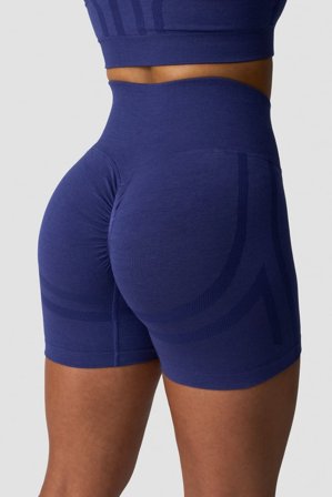 ICANIWILL - Rush Seamless Shorts Dark Slate Blue Melange - Dame - ICIW