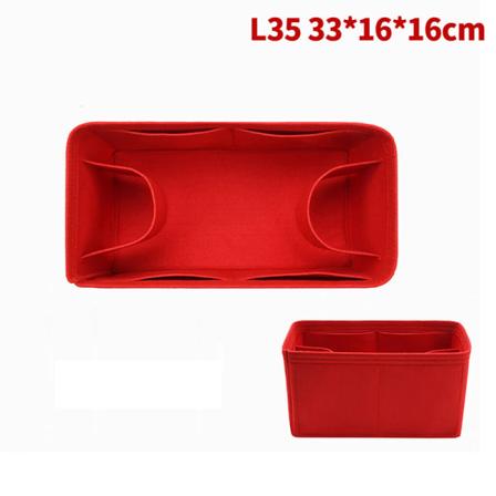 Veske Organizer Filt Innlegg 25 30 35 Sminke Håndveske Red StyleA L