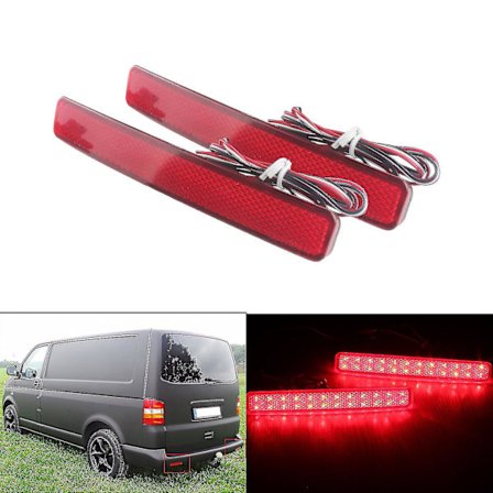 2 stk Bil bakre støtfanger Reflektor Bremselys Led Baklys For T5 Transporter 2003-2011