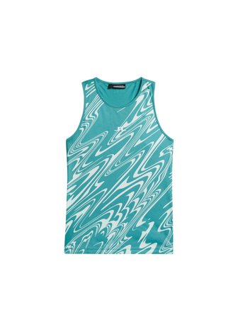 J.Lindeberg - Delia Printed Tank Top - Grön - Kvinna - S