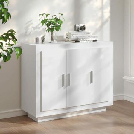 Vidaxl Skänk Vit 92x35x75 Cm Konstruerat Trä Vit