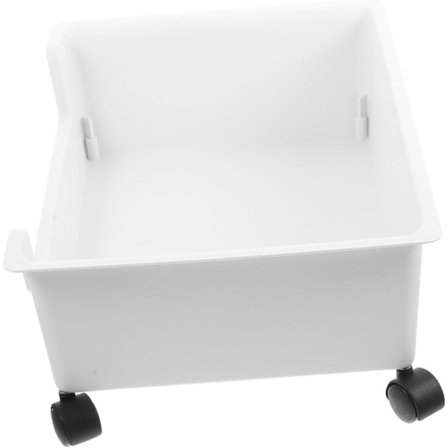 Boksoppbevaringsboks Kontor Bokreol Oppbevaringskasser Plast Skrivebord Bokhylle Oppbevaringsskuff Leker Leketøy Hjul Mikrobølgestativ Barn