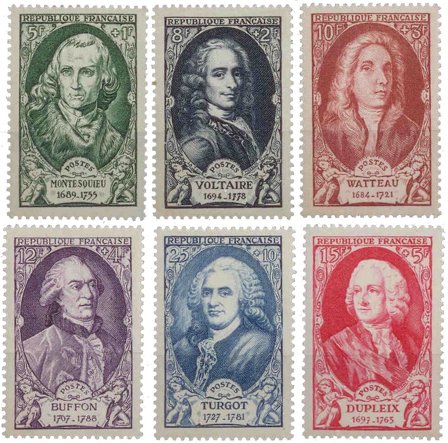 Frankrig 1949 - YT 853-858 - Postfrisk