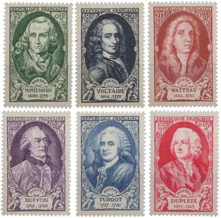 Frankrig 1949 - YT 853-858 - Postfrisk