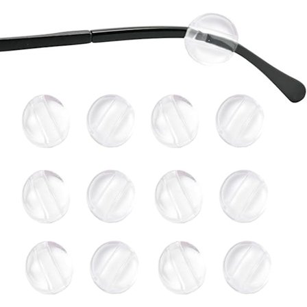 6 paria kirkkaita silikonisia pyöreitä liukuesteitä silmälasien sankoihin, lasikehyksen pidikkeet, silmälasien pidikkeet, silmälasien 