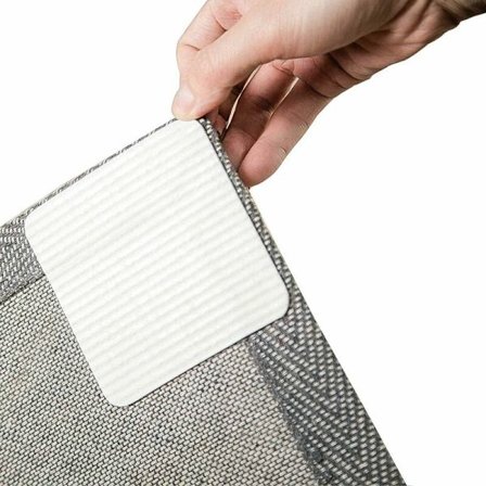 (16 stykker) Beste sklisikre og vaskbare mattegrips - nytt anti-skli materiale: Hold matten på plass og nyt flate kanter, lett å fjerne