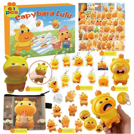 2025 Ny Adventskalender Capybara Klypekalender Blindboks, 24-dagers Jule Nedtellingsgave, Adventskalender Barneoverraskelsesgave