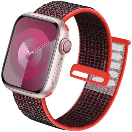 Nylon Loop Armband för Apple Watch Armband 49mm Ultra2 44mm 40mm 45mm 41mm 46-42mm Armband för iwatch armband Serie 9 8 se 7 6 5 4 10