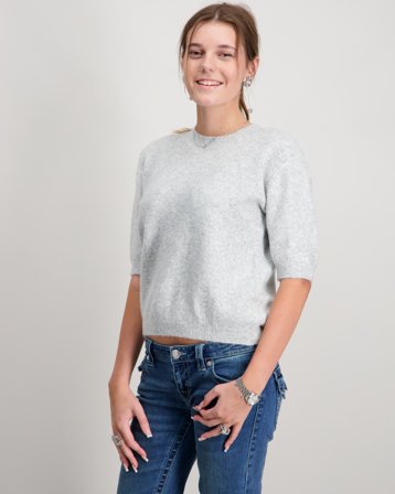 Grunt GRIsa SS Knit Gris Pulls Fille - Kids Brand Store