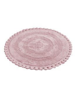 Badrumsmatta enfärgad rund Rimini - 100 cm - Classic Textiles