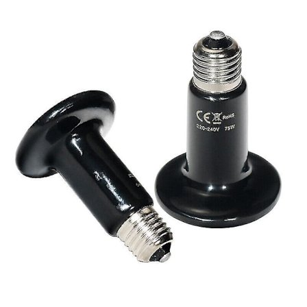 Keraaminen Lämmitinlamppu 100w 150w Matelijan Päivä Yö Infrapunalämpölamppu (musta) (2 kpl)