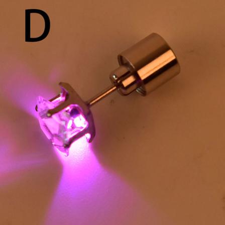 2pc Party Charm Led Örhänge Light Up Crown Glödande Crystal Ear