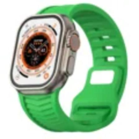 Silikone Rem Til Apple Watch Band Ultra 2/1 49Mm Serie 9 8 7 45Mm Sport Blødt Armbånd Iwatch 6 5 4 3 Se 44Mm 42Mm Bælte Correa. Green 49mm