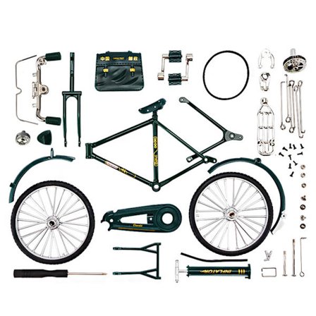 Retro cykelmodell prydnad Miniatyrsamling Dekorativ formgjuten leksak Retro klassisk metallkonst cykelmodell
