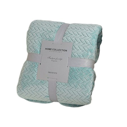 Pure-Color Wheat Ear Pattern Plyschfilt Vikbar Håll Varm Mysig filt För Bäddsoffa