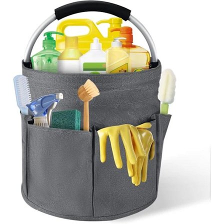 Cleaning Caddy with Handle, Collapsible Multi-Pocket Tool Bag Tote Carrier Suitable for Home and Garden