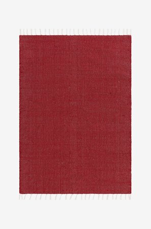 KM Home - Puuvillamatto Line - Sininen - Puuvilla- & räsymatot - 130X190 - - Homeroom