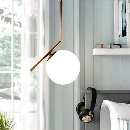 1-lys 20 cm Mini Stil Pendel Metal Glas Globe Moderne