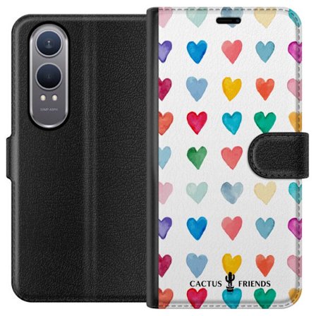 Yhteensopiva Lompakkokotelo OnePlus OnePlus Nord CE4 Lite Cactus and Friends - Watercolor Love Grid