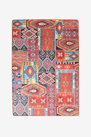 Conceptum Hypnose - Matta Patchwork - Flerfärgad - Slätvävda mattor - 80X200 - Från Homeroom