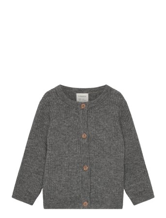 Lindex Cardigan Rib Wool - Grey - 62