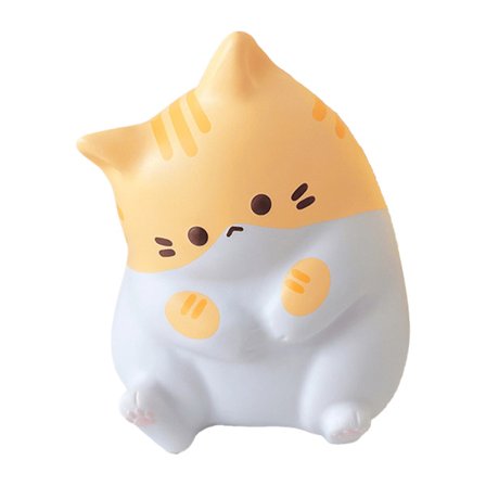 Klemmeleke Søt Kattestil Trygg Myk PU Sakte Resiliens Dekorativ Lys Squishes Leke for Familie Kontor Reise Gul