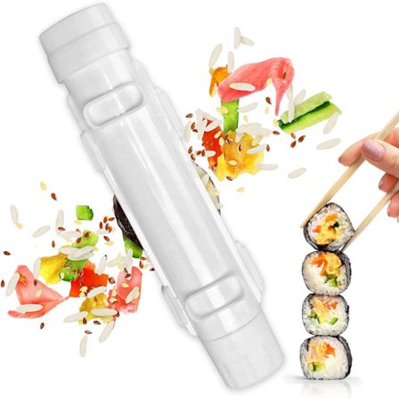 Sushi-maskin (27*6 cm vit), Sushi Bazooka, DIY Sushi-maskin grönsak, kött, rullverktyg, kökstillbehör, Sushi-verktyg