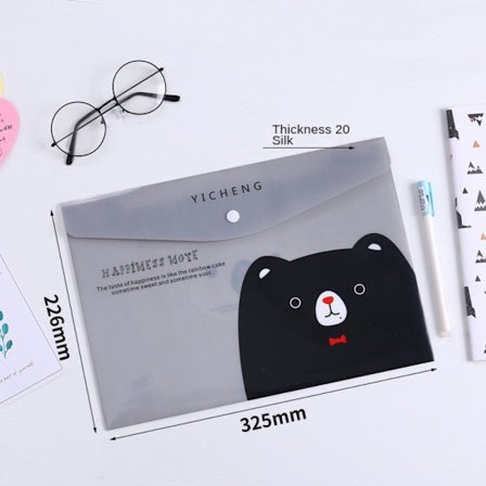 3st A4-filväska Tecknad a4-mapp GRÅ TEKNISK TECKNAD