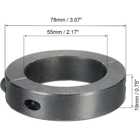 Akselikaulukset, kaksiosainen kiinnityskaulus 2,17 TUUMAA (55MM) 2,17